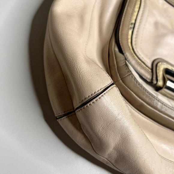 Coach Kristin Hobo Shoulder Bag SV/Ivory Multi Leather Double Strap - Picture 9 of 9